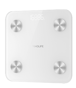 YINOLIFE Scale for Body Weight, Digital Smart Bathroom Weight Scale BMI Weighing Bluetooth Body Fat Scale, 20 Body Composition Analyzer with App, 10.2", 400 lbs, White